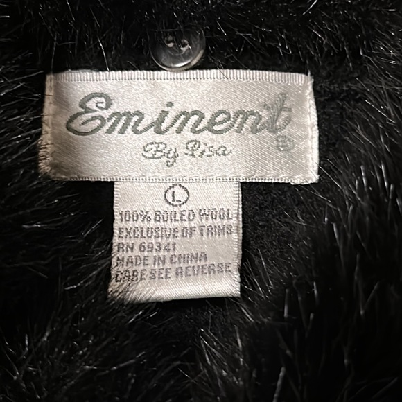 Beautiful 100% wool Eminent by Lisa zip front jacket/sweater size L - Picture 3 of 13